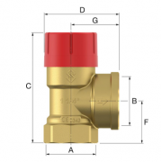 Запобіжний клапан Flamco Prescor для тепло/холодо постачання 1" х 1 1/4", 5 бар
